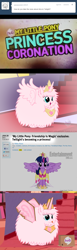 Size: 650x2124 | Tagged: safe, artist:mixermike622, derpibooru import, twilight sparkle, twilight sparkle (alicorn), oc, oc:fluffle puff, alicorn, pony, ask, cardboard wings, comic, fake horn, fake wings, female, mare, tumblr, tumblr:ask fluffle puff