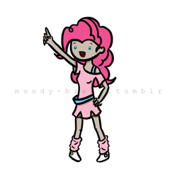 Size: 600x600 | Tagged: safe, artist:grandchaser, pinkie pie, clothes, female, humanized, simple background, solo, white background