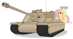 Size: 10000x5400 | Tagged: safe, artist:mrlolcats17, fluttershy, pegasus, pony, a39 tortoise, absurd resolution, tank (vehicle)