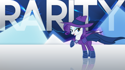 Size: 1920x1080 | Tagged: safe, artist:moldypotato, mare do well, rarity, pony, unicorn, solo, vector, wallpaper