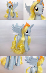 Size: 709x1126 | Tagged: safe, artist:psaply, derpy hooves, alicorn, pony, awesome, brushable, crown, custom, derpicorn, figure, princess derpy, tiara, toy