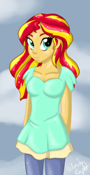 Size: 3103x6000 | Tagged: safe, artist:velocityraptor, sunset shimmer, equestria girls, clothes, female, solo, two toned hair