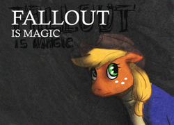 Size: 618x444 | Tagged: safe, artist:spicerworld, applejack, earth pony, pony, fallout, female, mare, parody