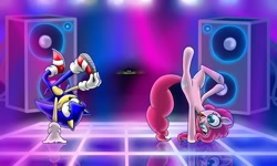 Size: 2500x1500 | Tagged: safe, artist:sweecrue, pinkie pie, earth pony, pony, crossover, dancing, sonic the hedgehog, sonic the hedgehog (series)