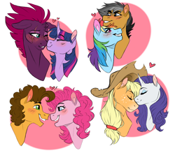 Size: 3988x3500 | Tagged: safe, artist:micky-ann, derpibooru import, applejack, cheese sandwich, fizzlepop berrytwist, pinkie pie, quibble pants, rainbow dash, rarity, tempest shadow, twilight sparkle, earth pony, pegasus, pony, unicorn, my little pony: the movie, cheesepie, female, lesbian, male, quibbledash, rarijack, shipping, straight, tempestlight