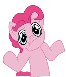 Size: 564x657 | Tagged: safe, artist:drewsenr, bubble berry, pinkie pie, earth pony, pony, :i, looking at you, rule 63, shrug, shrugpony, simple background, transparent background