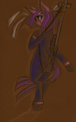 Size: 1981x3176 | Tagged: safe, artist:fauxsquared, derpibooru import, twilight sparkle, future twilight, gun, solo