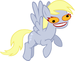 Size: 1280x1044 | Tagged: safe, edit, derpy hooves, pegasus, pony, :d, aradia megido, faic, female, homestuck, mare