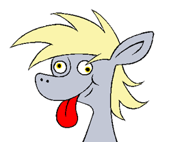 Size: 368x304 | Tagged: safe, artist:hellarmy, derpy hooves, pegasus, pony, :p, faic, female, mare, solo, tongue out