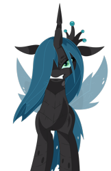 Size: 5239x8103 | Tagged: safe, artist:saturdaymorningproj, artist:tyler611, queen chrysalis, changeling, changeling queen, absurd resolution, angry, changelings in the comments, female, gritted teeth, simple background, solo, transparent background, villainous breakdown