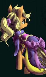 Size: 2136x3574 | Tagged: safe, artist:fauxsquared, applejack, earth pony, pony, alternate hairstyle, clothes, dress, solo