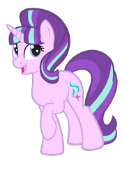 Size: 1019x1307 | Tagged: safe, artist:spirit--productions, starlight glimmer, pony, unicorn, female, mare, ms paint, open mouth, raised hoof, simple background, smiling, solo, transparent background