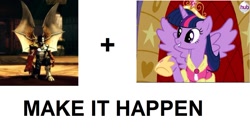 Size: 1051x579 | Tagged: safe, derpibooru import, twilight sparkle, twilight sparkle (alicorn), alicorn, pony, alicorn drama, exploitable meme, female, make it happen, mare, raziel, soul reaver