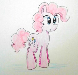 Size: 547x524 | Tagged: safe, artist:danadyu, pinkie pie, earth pony, pony, female, mare, pink coat, pink mane, traditional art, tumblr