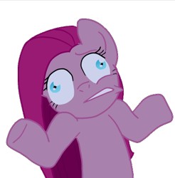 Size: 464x472 | Tagged: safe, artist:glitterypencils, pinkie pie, earth pony, pony, pinkamena diane pie, shrug, shrugpony