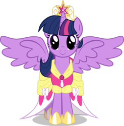 Size: 1024x1039 | Tagged: safe, artist:jigglybelle, derpibooru import, twilight sparkle, twilight sparkle (alicorn), alicorn, pony, clothes, coronation dress, cute, dress, female, mare, simple background, smiling, transparent background, vector