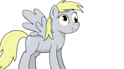 Size: 1280x720 | Tagged: safe, artist:jbond, derpy hooves, pegasus, pony, female, mare, simple background, solo, white background
