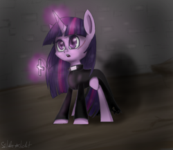 Size: 1500x1300 | Tagged: safe, artist:silbersternenlicht, derpibooru import, twilight sparkle, cross, priest, religion