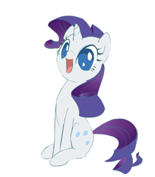 Size: 686x782 | Tagged: safe, artist:celerypony, rarity, pony, unicorn, cute, happy, solo