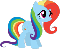 Size: 1024x831 | Tagged: safe, artist:ra1nb0wk1tty, derpibooru import, fluttershy, rainbow dash, pegasus, pony, care mare, female, mare, recolor, simple background, solo, transparent background