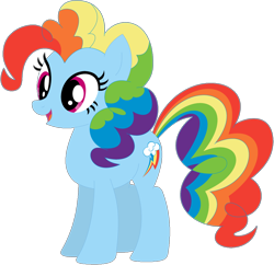 Size: 1024x992 | Tagged: safe, artist:ra1nb0wk1tty, derpibooru import, pinkie pie, rainbow dash, earth pony, pony, backwards cutie mark, dynamic dash, female, mare, recolor, simple background, solo, transparent background