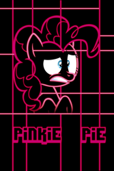 Size: 640x960 | Tagged: safe, pinkie pie, earth pony, pony, female, iphone wallpaper, lineart, mare, pink coat, pink mane, text