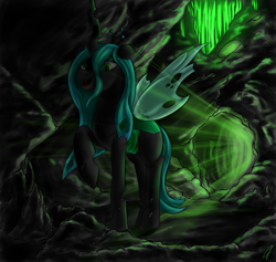 Size: 1730x1640 | Tagged: safe, artist:com3tfire, queen chrysalis, changeling, changeling queen, female, solo