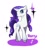 Size: 505x564 | Tagged: safe, artist:murai shinobu, rarity, pony, unicorn, female, mare, pixiv, purple mane, solo, white coat