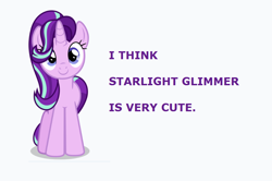 Size: 940x624 | Tagged: safe, starlight glimmer, pony, unicorn, cute, glimmerbetes, looking at you, opinion, simple background, smiling, solo, transparent background, truth