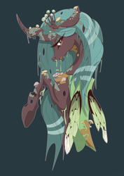 Size: 1358x1920 | Tagged: safe, artist:rariedash, queen chrysalis, changeling, changeling queen, female, looking at you, solo