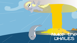 Size: 934x526 | Tagged: safe, artist:spanishstrikeforce, derpy hooves, pegasus, pony, whale, female, mare, mushroom cloud, nuclear weapon, simpsons did it, the simpsons