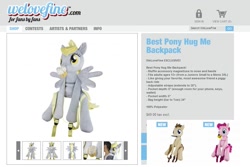 Size: 981x655 | Tagged: safe, derpy hooves, doctor whooves, pinkie pie, earth pony, pony, backpack, best pony, link, muffin, text, welovefine