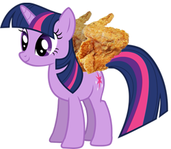 Size: 783x681 | Tagged: safe, artist:synystergates555, derpibooru import, twilight sparkle, twilight sparkle (alicorn), alicorn, pony, acorn drama, chicken wings, female, mare, simple background, transparent background, vector