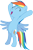 Size: 1280x1965 | Tagged: safe, derpibooru import, rainbow dash, pegasus, pony, applebuck season, bipedal, cute, dashabetes, happy, hooves in air, simple background, solo, standing up, transparent background, vector
