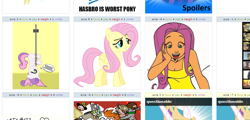 Size: 935x447 | Tagged: safe, fluttershy, pegasus, pony, exploitable meme, female, juxtaposition, juxtaposition win, mare