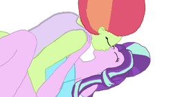 Size: 1191x670 | Tagged: safe, artist:ktd1993, starlight glimmer, tree hugger, equestria girls, afro, crack shipping, equestria girls-ified, female, lesbian, shipping, starhugger