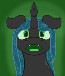 Size: 1200x1400 | Tagged: source needed, safe, artist:krumpcakes, queen chrysalis, changeling, changeling queen, female, looking at you, open mouth, solo