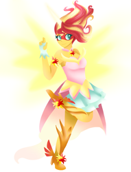 Size: 2648x3464 | Tagged: safe, artist:samip101, sunset shimmer, equestria girls, friendship games, daydream shimmer, smiling, solo