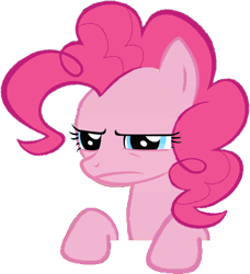 Size: 358x392 | Tagged: safe, artist:darkomegamk2, pinkie pie, earth pony, pony, simple background, solo, suspicious, transparent background