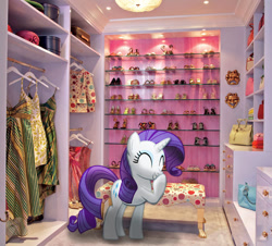 Size: 600x543 | Tagged: safe, artist:courthamm, rarity, pony, unicorn, closet, clothes, dress, ponies in real life, purse, shadow, shoes, solo, vector