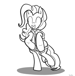 Size: 812x823 | Tagged: safe, artist:nasse, pinkie pie, pony, bipedal, clothes, hoodie, solo