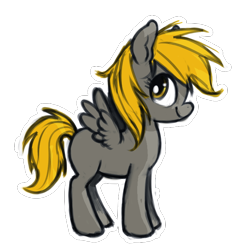 Size: 680x700 | Tagged: safe, artist:evo, artist:purmu, derpy hooves, colored, filly, solo