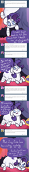 Size: 628x3680 | Tagged: safe, artist:otterlore, rarity, drider, monster pony, original species, spider, spiderpony, cave, comic, curtains, fabric, prone, solo, species swap, spiderponyrarity