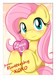 Size: 900x1250 | Tagged: safe, artist:furboz, fluttershy, pegasus, pony, female, heart, mare, solo