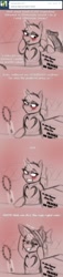 Size: 447x1960 | Tagged: safe, artist:lil miss jay, rarity, anthro, unguligrade anthro, lil-miss rarity, ask lil miss rarity, hat, mirror, scar, shaved mane, tumblr