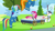 Size: 1920x1080 | Tagged: safe, derpibooru import, screencap, pinkie pie, rainbow dash, spitfire, earth pony, pegasus, pony, secrets and pies, ambulance, baseball cap, bound, cap, clothes, cloud, female, first aid kit, hat, hermes (character), male, mare, medic, paramedic, restrained, restraints, runway, shirt, stallion, straps, tree, uniform, wagon, wonderbolts headquarters, wonderbolts uniform