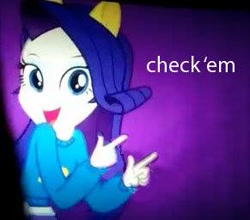 Size: 291x256 | Tagged: safe, edit, edited screencap, screencap, rarity, equestria girls, equestria girls (movie), check em, dubs, solo