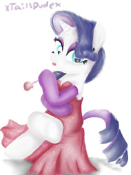 Size: 648x864 | Tagged: safe, artist:aquaticsun, rarity, pony, unicorn, clothes, dress, jessica rabbit, kallisti, side slit, solo, who framed roger rabbit