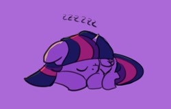 Size: 548x350 | Tagged: safe, artist:carnifex, derpibooru import, twilight sparkle, twilight sparkle (alicorn), alicorn, pony, cute, prone, simple background, sleeping, solo, twiabetes, zzz