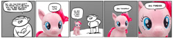 Size: 1468x323 | Tagged: safe, pinkie pie, build-a-bear, comic, irl, nedroid, party cat, photo, plushie